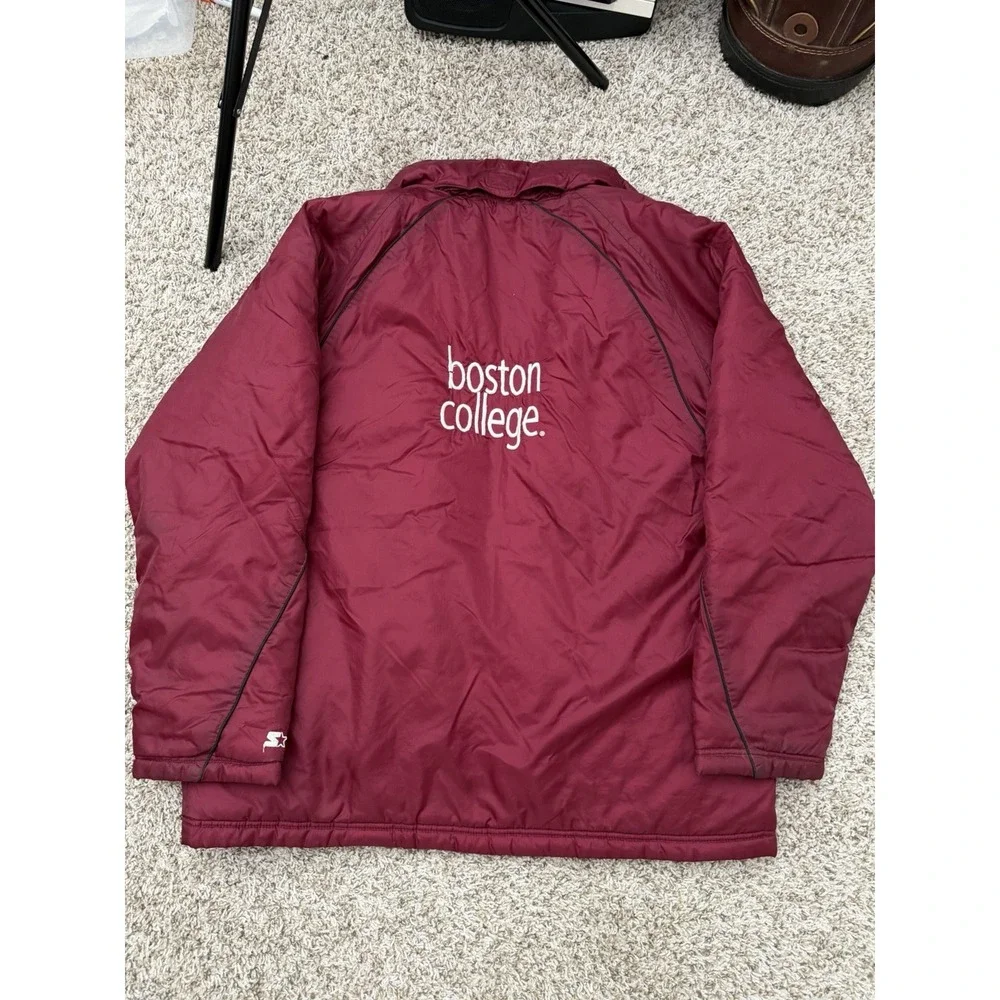 Vintage 90s Starter Boston College Eagles Men's L Hooded Puffer Jacket